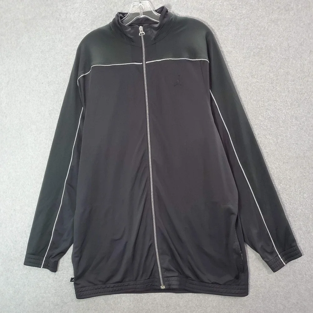 VINTAGE Air Jordan Men Track Jacket XL Black 05‎ 05 20th Anniversary Full Zip